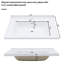 Lavabo de meuble-lavabo simple rectangulaire 32 po x 20 po blanc avec 1 trou de robinet et trop-plein, teinture, faible absorption d'eau, surface polie à l'acide, beaucoup d'espace pour les essentiels de salle de bain, trop-plein pratique