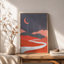 Décoration murale 26,5 "x 38,5" à motif de pampilles, décoration murale pour le salon, la chambre à coucher, le bureau et le couloir