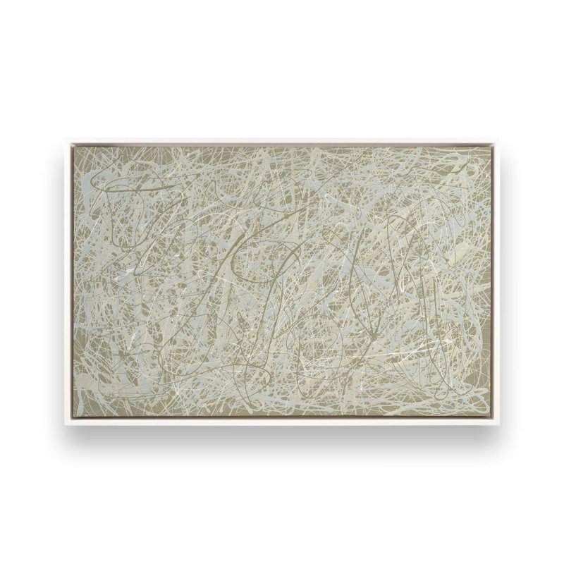 «Abstract Sandstorm», reproduction sur toile dans un cadre, H 8,75 po x l 12,75 po, Blanc opaque