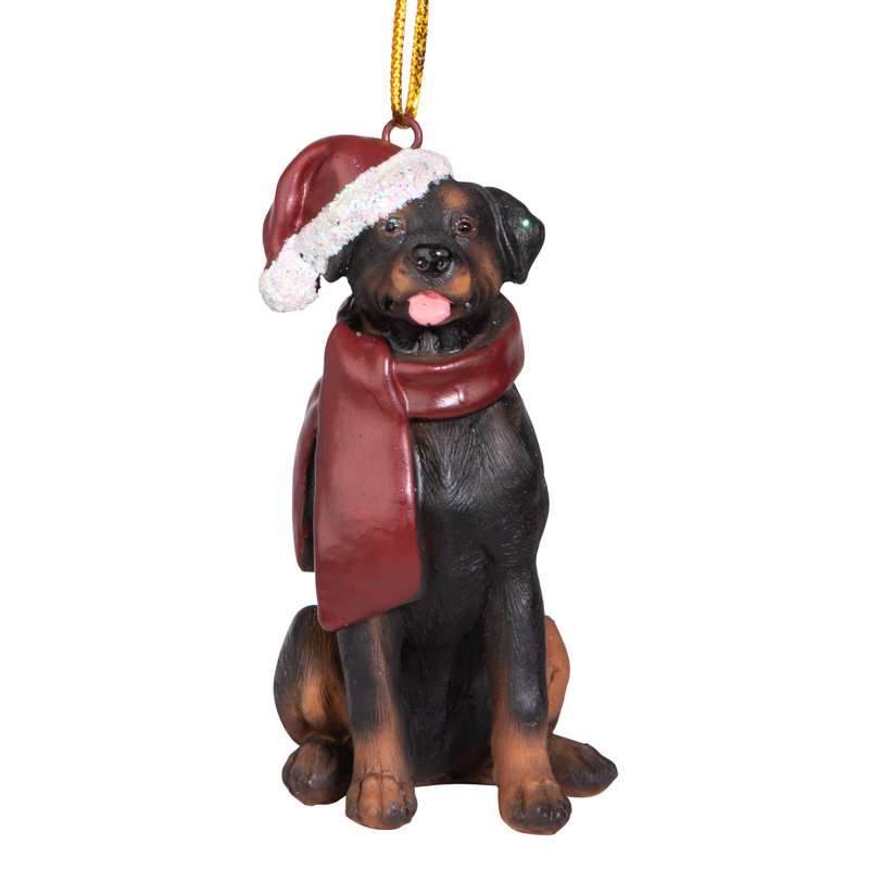 Rottweiler Holiday Dog Ornament