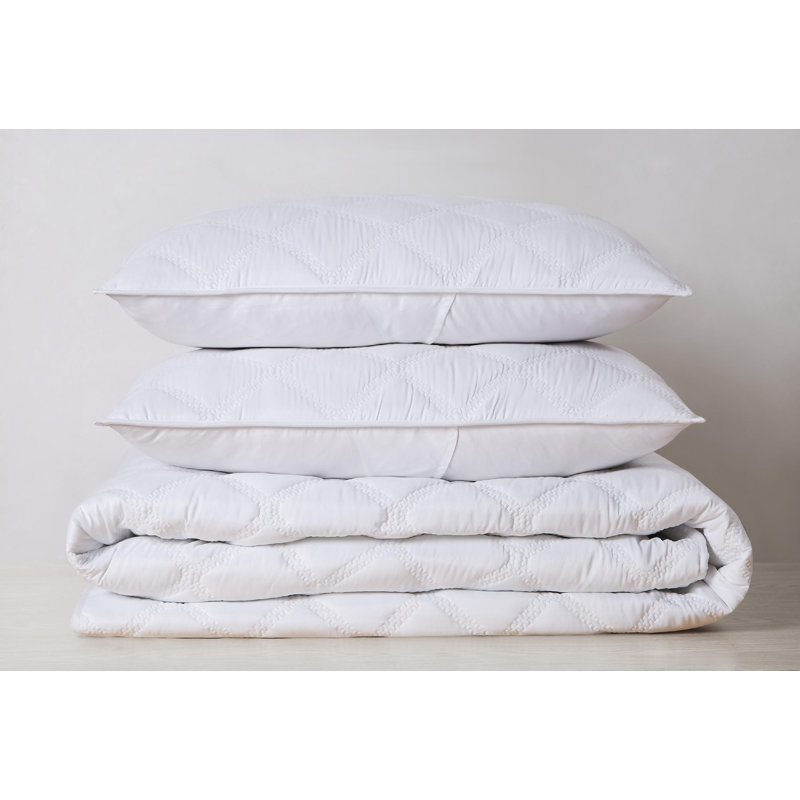Everyday Quilt, Queen Quilt + 2 Shams, White