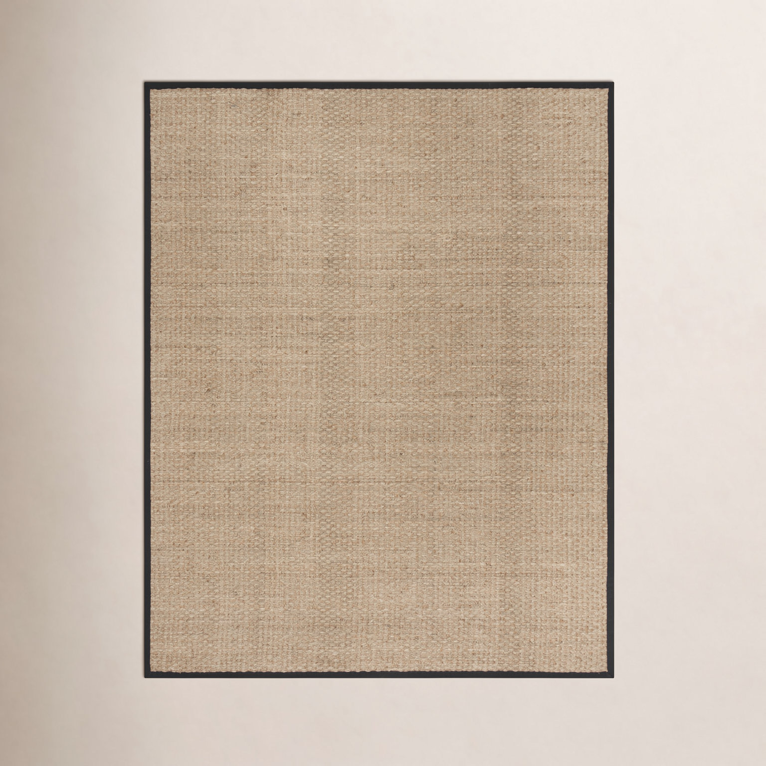 Natural Black Seagrass Rug, Rectangle 9' x 12'