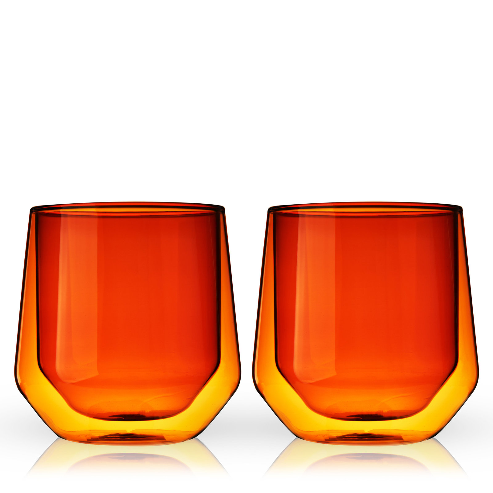 Aurora Double-Walled Tumblers, Amber