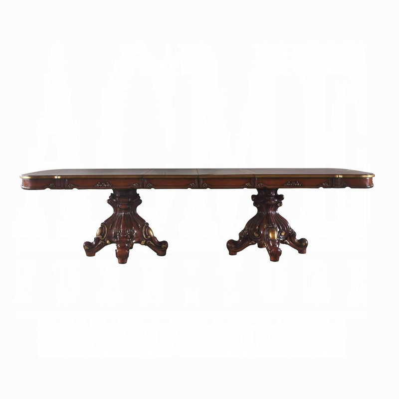Table de salle à manger Picard, H 31 po x L 120 po x l 49 po, Brun