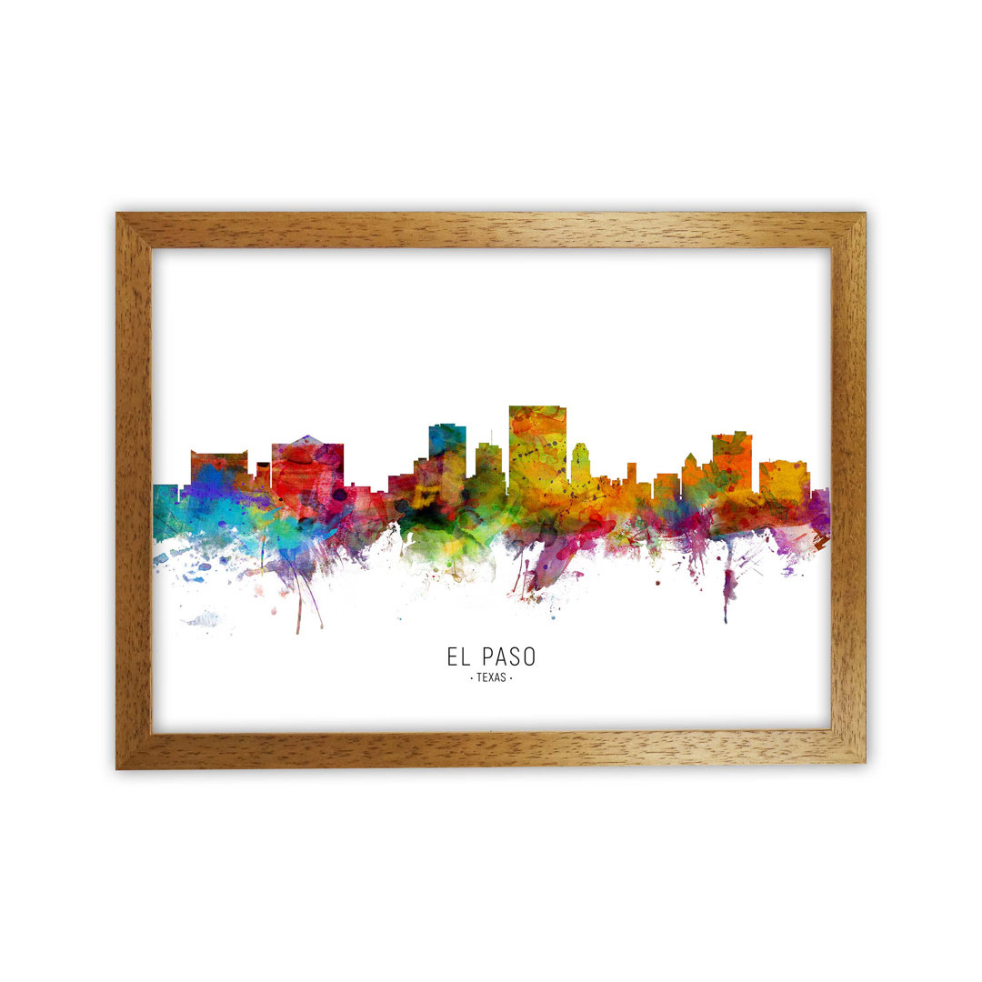 El Paso Texas Skyline by Michael Tompsett - Print