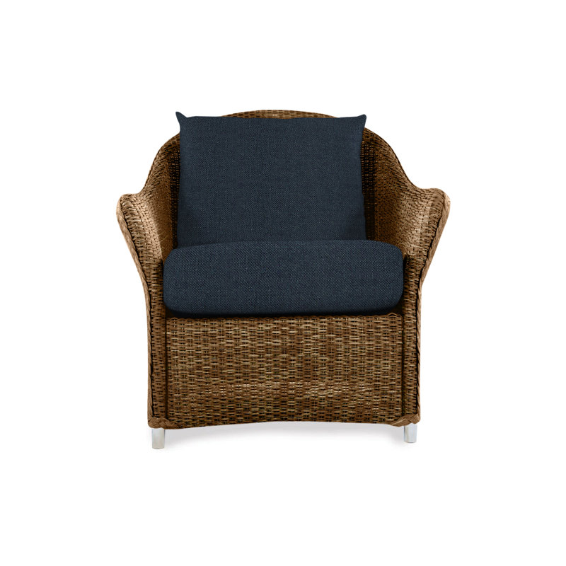 Weekend Retreat Outdoor Lounge Chair, Sandberg Navy, Hickory