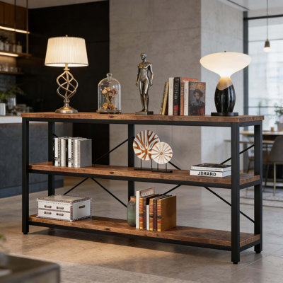 Console Table,3-Tier Hall Storage Shelf,Sofa Table