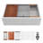 30"L x 20"W Ceramic Workstation Kitchen Sink Single Basin Farmhouse Apron Sink with Bottom Grid-125018729-125018725