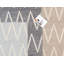 Tapis rectangulaire en coton / laine à motif de chevrons fait à la main 9 pi x 12 pi Carressa