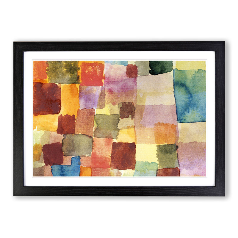 Squares by Paul Klee - Framed Print, Black, 27cm H x 36cm W x 2cm D