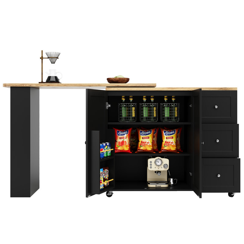 209cm Bar Cabinet, Black
