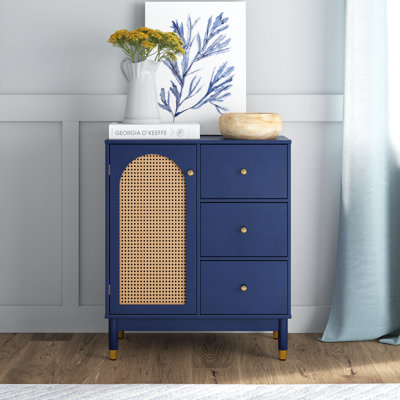 3-drawer Rattan Accent Cabinet Chest by Beachcrest Home