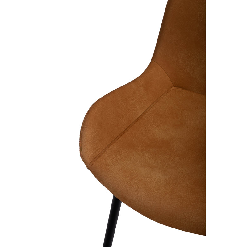 Chaise d'appoint rembourrée en brun