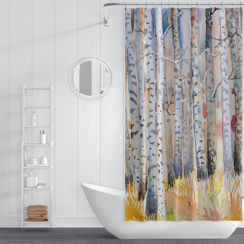 Rideau de douche simple, Brun / gris, H 83 po x l 70 po x P 6 po
