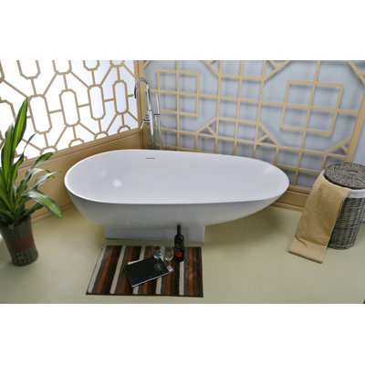 70.62'' x 37.12'' Soaking Resin Bathtub