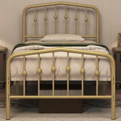 Lit plateforme en métal avec tête de lit Valor