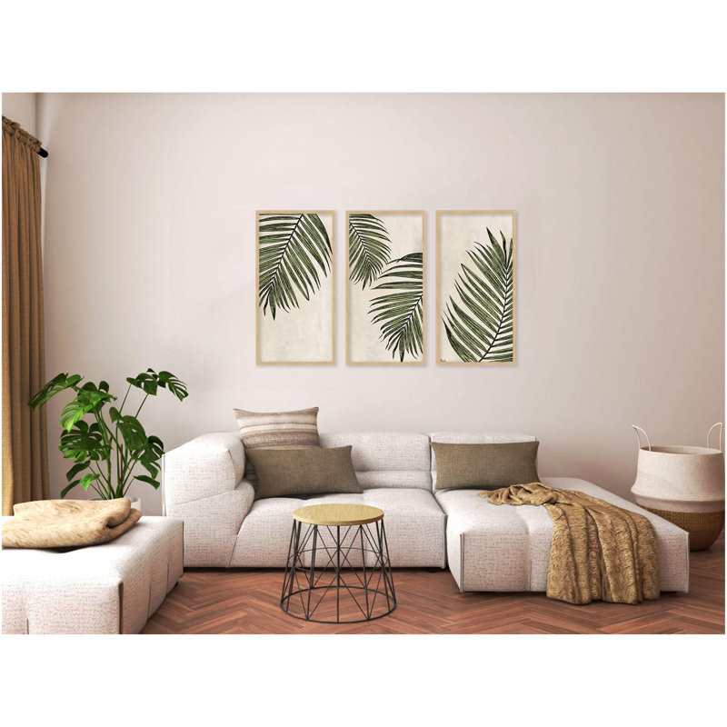 Poetic Flora Set I par Olivia Rose - Ensemble de 3 reproductions sur toile, H 40 po x l 60 po, Toile avec cadre flottant