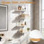 34.7cm W Solid Wood Wall Mounted Shelving Unit