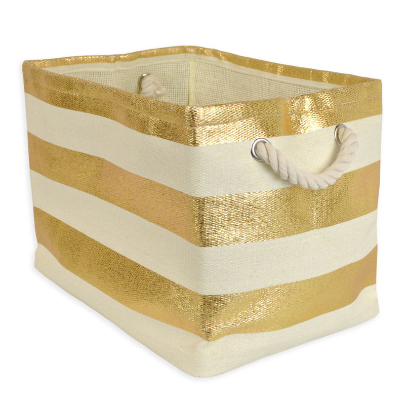 Cube ou bac en tissu Haines, Or, H 12 po x l 15 po x P 17 po