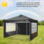 Tente escamotable avec 4 parois latérales l 118 po x P 118 po COBIZI, auvent extérieur imperméable avec évent UPF 50 +-99673081