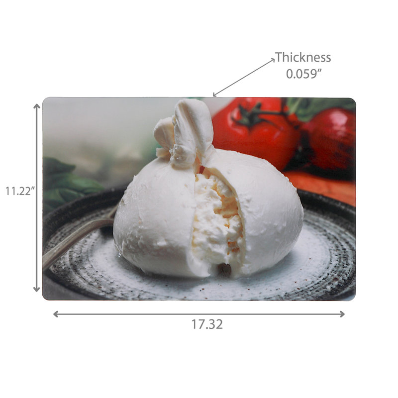 Napperon en plastique avec fromage Burrata - ensemble de 12