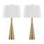 Ensemble de 2 lampes de table en métal, 16 po x 16 po x 29,75 po, or