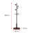 Freestanding Coat Rack Solid Wooden Base Coat Tree (Black)