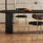 Matte black oval dining table-18454566