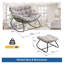 Chaise berçante en rotin avec repose-pieds PE-888283578