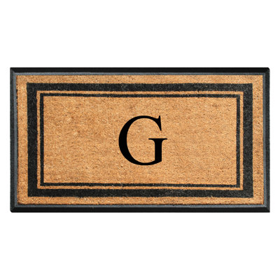 Butters 30" W x 48" L Monogrammed Coir Door Mat