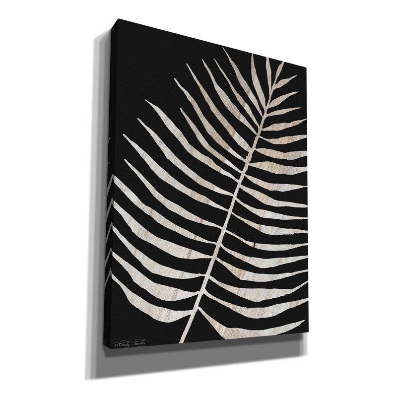 «Palm Frond Wood Grain I» par Cindy Jacobs, art mural sur toile, L 12 po x H 16 po x P 0,75 po