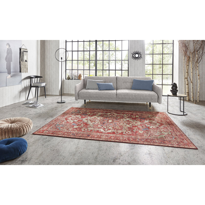 Leta Tufted Red Rug, Rectangle 200cm x 290cm