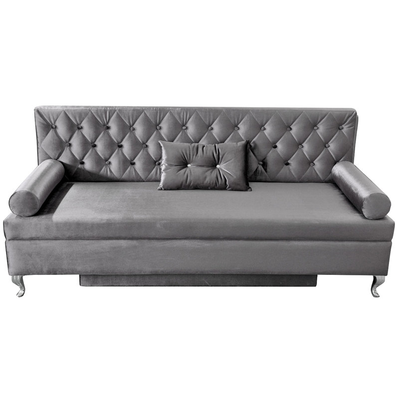 Glamour 3 Seater Sleeper, Grey