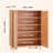 Rattan Shoe Storage Cabinet with Adjustable Shelves and Dual Doors