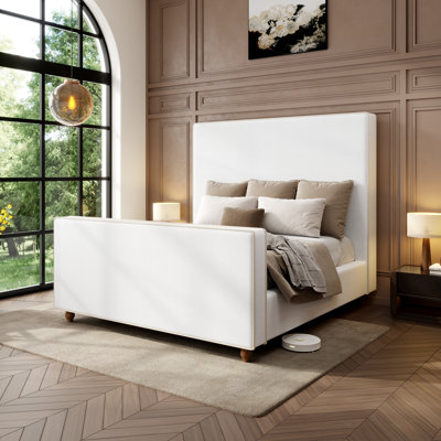 Upholstered Low-Profile Bed