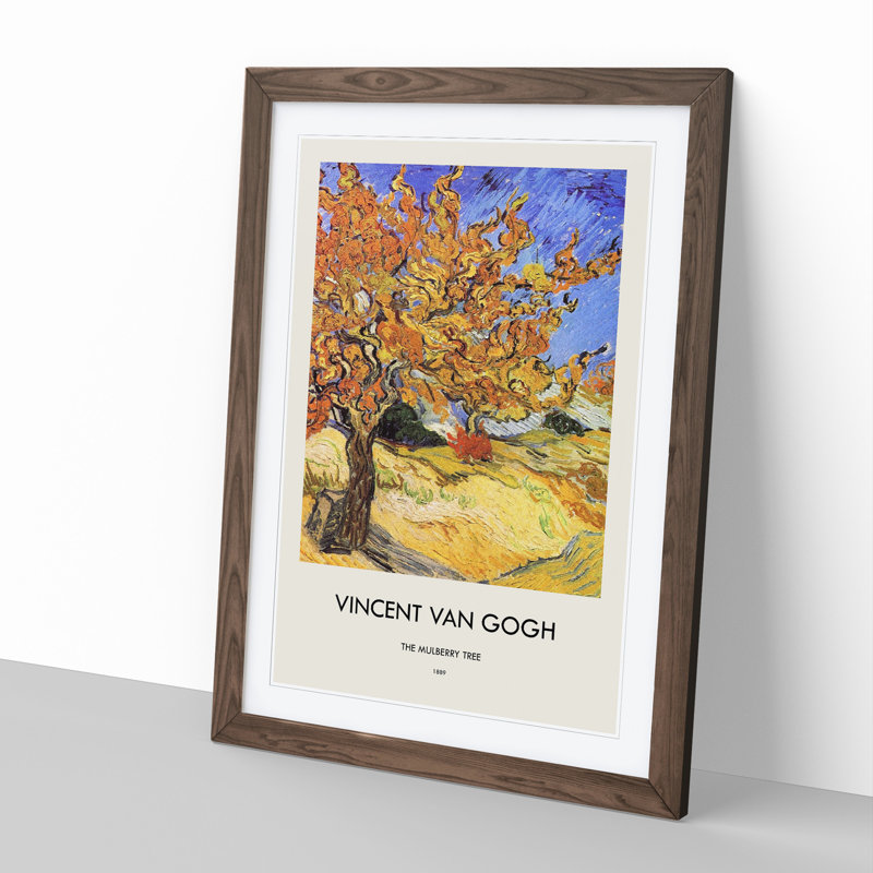 Mulberry Tree by Vincent Van Gogh - Framed Print, 36cm H x 27cm W x 2cm D, Walnut
