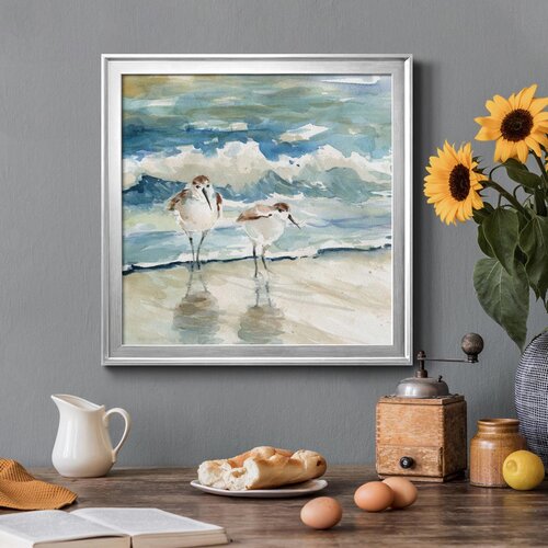 Highland Dunes Beach Birds On Canvas Painting & Reviews | Wayfair