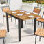 Outsunny Extending Garden Table Outdoor Dining Table 80/120L x 70W x 75H cm