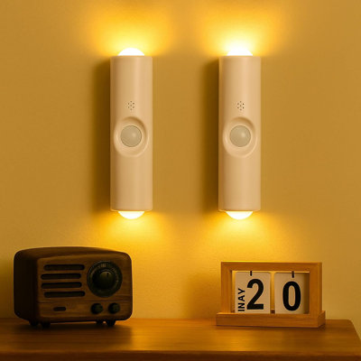 Night Light Night Light With Motion Detector Rechargeable Magnetic Led Night Light Three Color Dimming Function And RGB Ambient Light Motion Detector Light 3 Modes