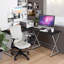 L-Shaped Metal Base Computer Desk