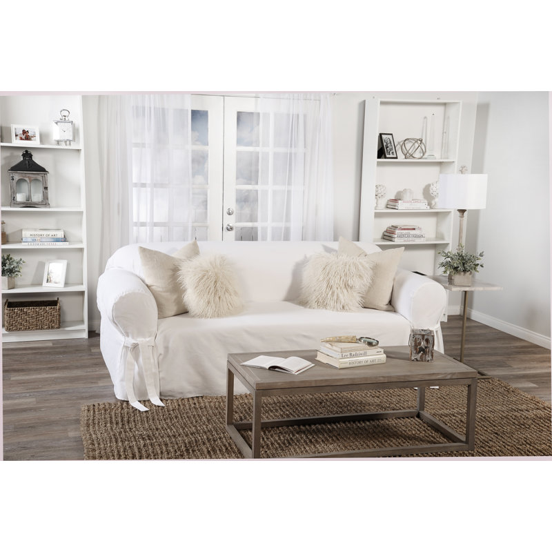 Cotton Box Cushion Sofa Slipcover