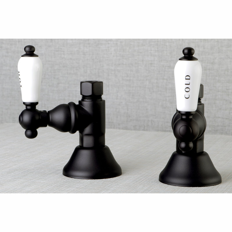 Kingston Brass Trimscape 1/2-Inch FIP x 1/2-Inch OD Comp Quarter-Turn Straight Stop Valve, Oil Rubbed Bronze