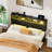 Berte Storage Upholstered Headboard With RGB LED Lights & Charging Station-114318248-114318243