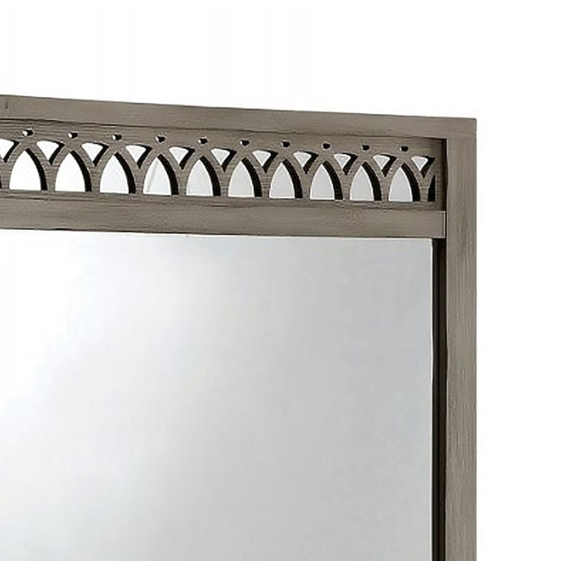 Miroir Leeandra au fini rustique naturel