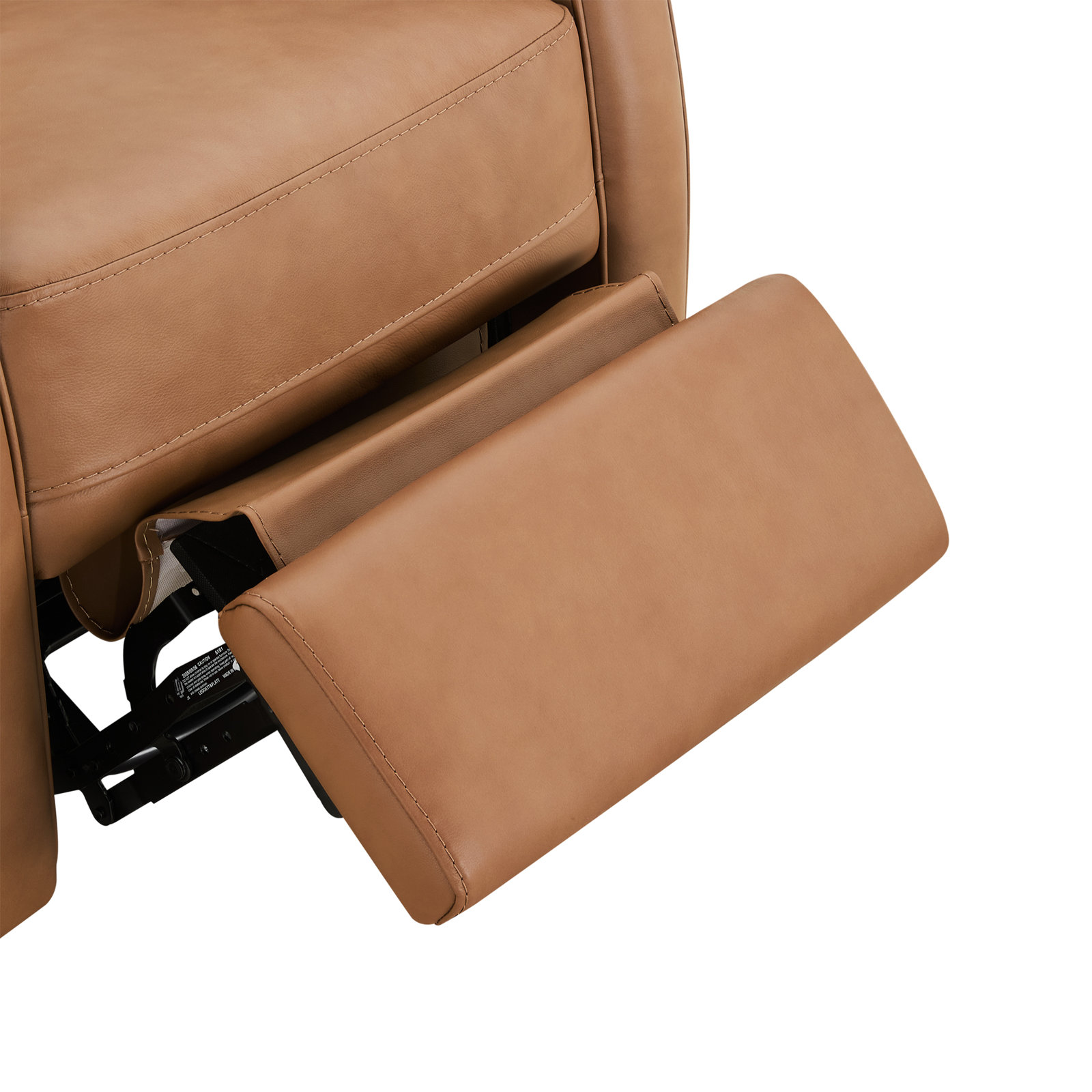 Top Grain Genuine Leather Power Recliner, Aline Butternut
