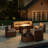 8-Piece Patio Furniture Set with Propane Gas Fire Pit Table-575407546-576908595