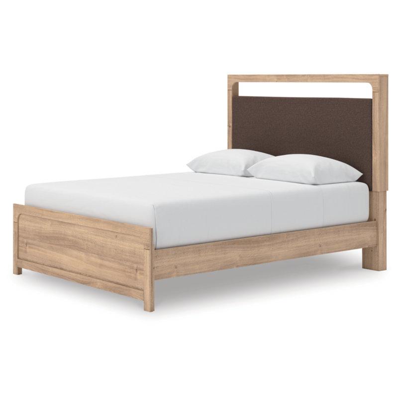 Grand lit plateforme tapissier Hafizur, Grand lit
