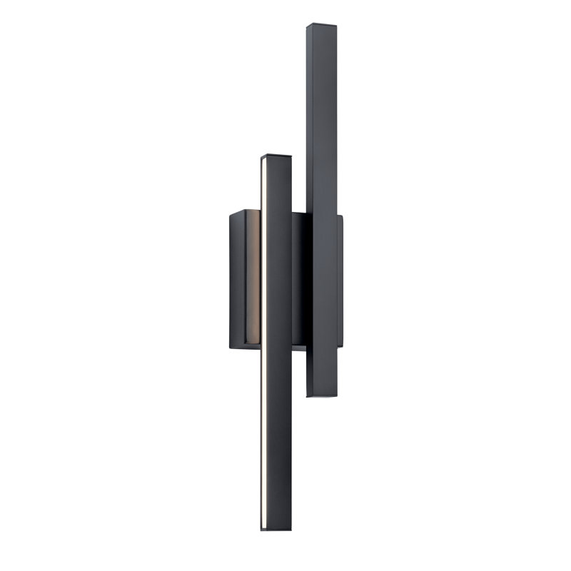 Applique murale encastrée 2 lumières Ladpur, Noir mat