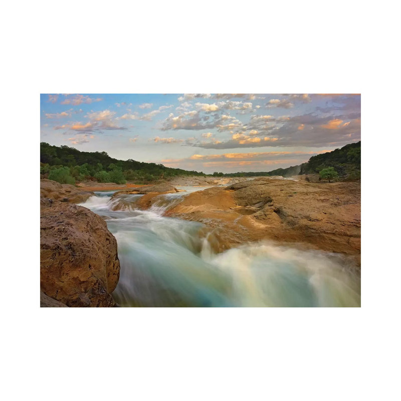 River in Pedernales Falls State Park, Texas 1 Piece Wrapped Canvas Wall Art, 20.32 cm H x 30.48 cm W