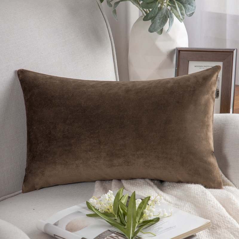 Coussins décoratifs en velours, coussin décoratif uni, Carré 20 po, Polyester-SV, Doré